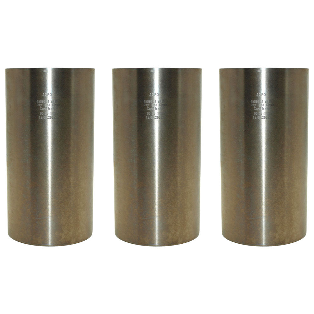 TX10056 Three Semi Finished 95mm Standard Piston Liners For Long Tractor 350 460