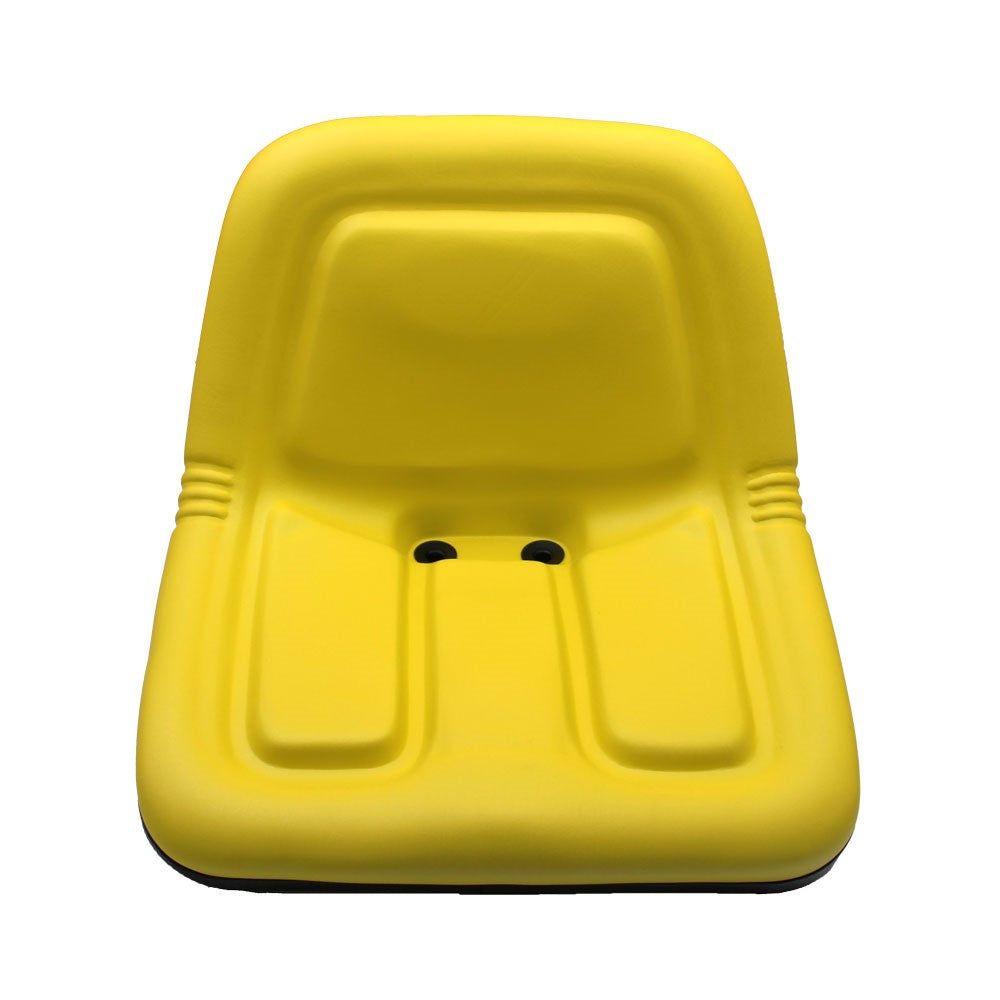 135001YE Yellow High-Back Pan Seat for Forklifts Backhoes Compact Tractors Turf