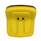 135001YE Yellow High-Back Pan Seat for Forklifts Backhoes Compact Tractors Turf
