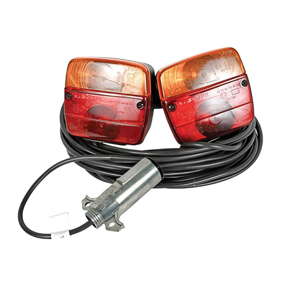 Universal Magnetic Trailer Light Kit w/ Fits Case 39' Cable 7 Pin Plug