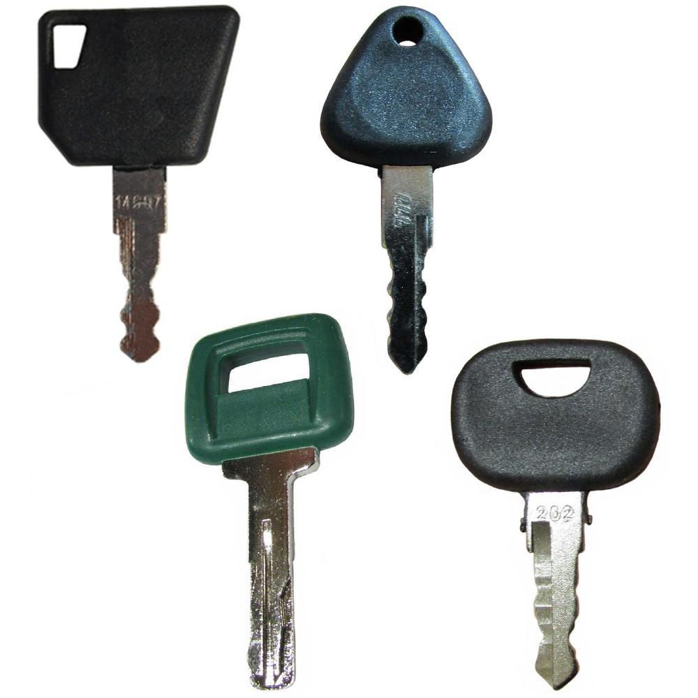 4 Keys Fits Volvo Heavy Equipment Key Set w/ Laser Cut