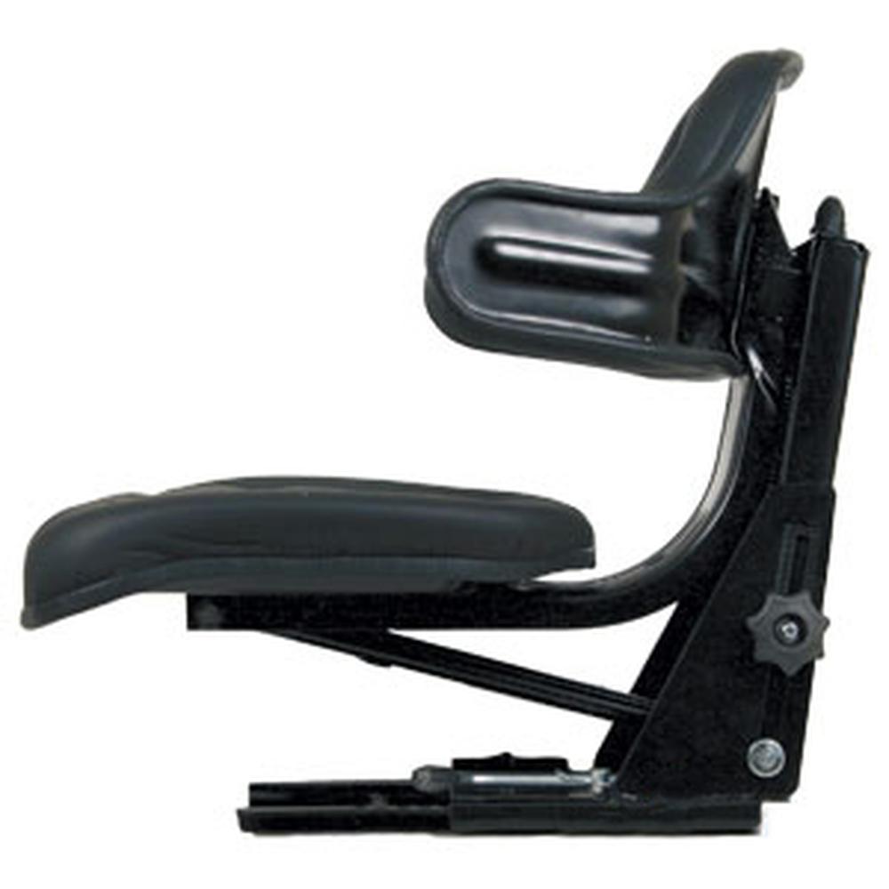 Wrap Around Back Black Seat w/ Arms Fits Case - IH Minneapolis Moline Oliver