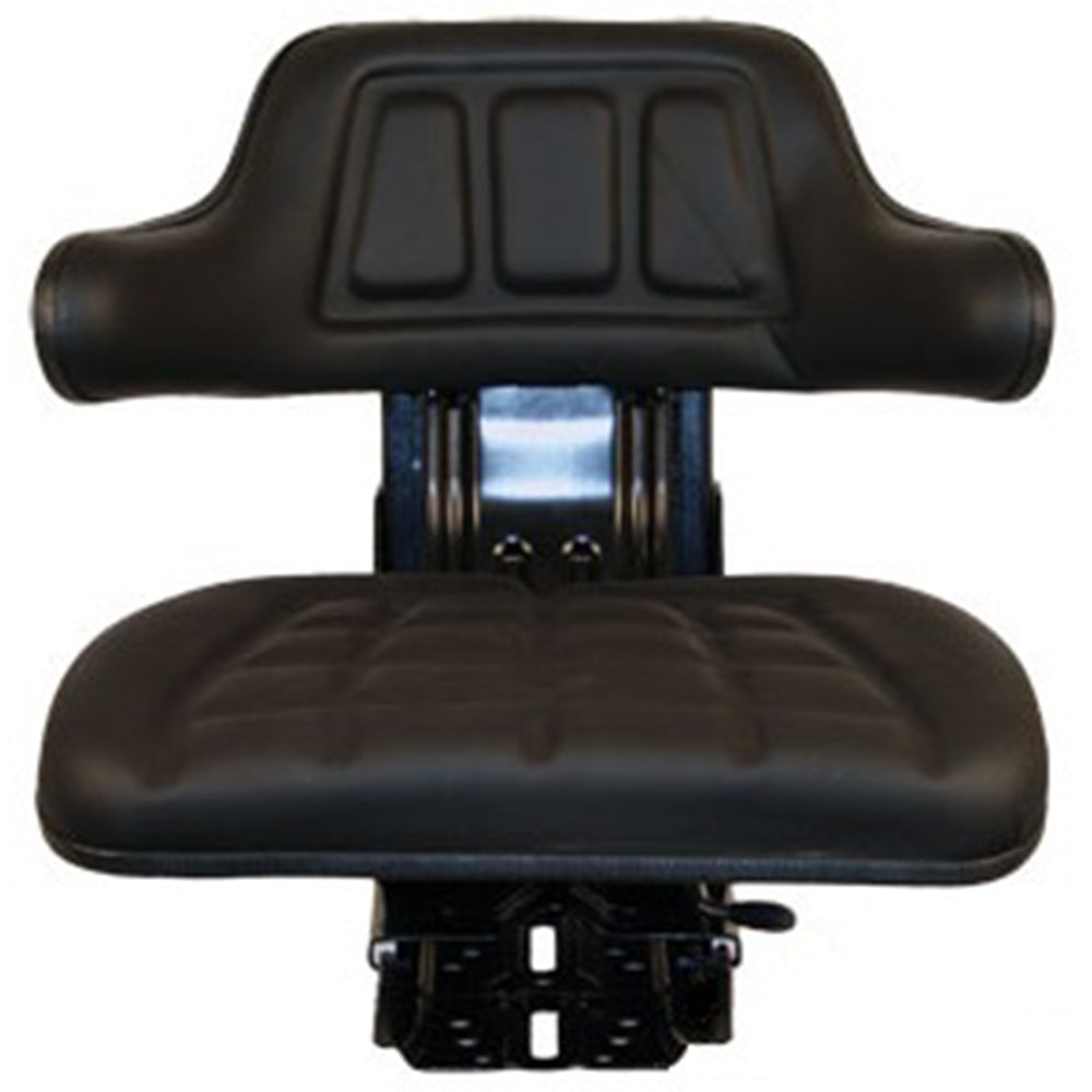 Wrap Around Back Black Seat w/ Arms Fits Case - IH Minneapolis Moline Oliver