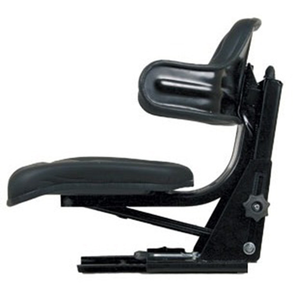 Wrap Around Back Black Seat w/ Arms Fits Case - IH Minneapolis Moline Oliver