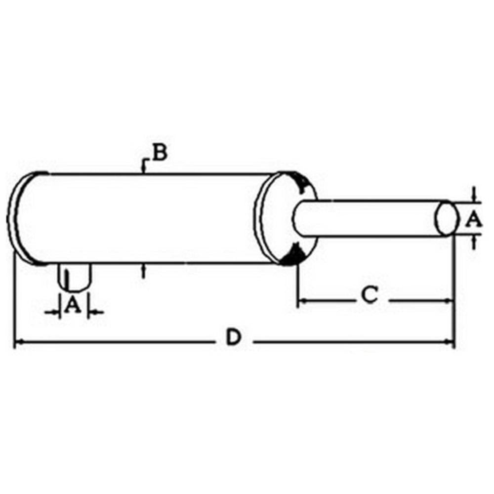WD98 Horizontal Exhaust Muffler for Wisconsin Robbins A T THD THDM T Fits JD