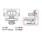 Black Flip-Up Style Seat Fits Universal Products Replaces WF222BL