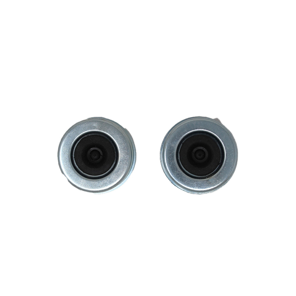 021-042-02 + 085-001-00 Axle Dust Covers with Rubber Inserts (2) Fits Universal