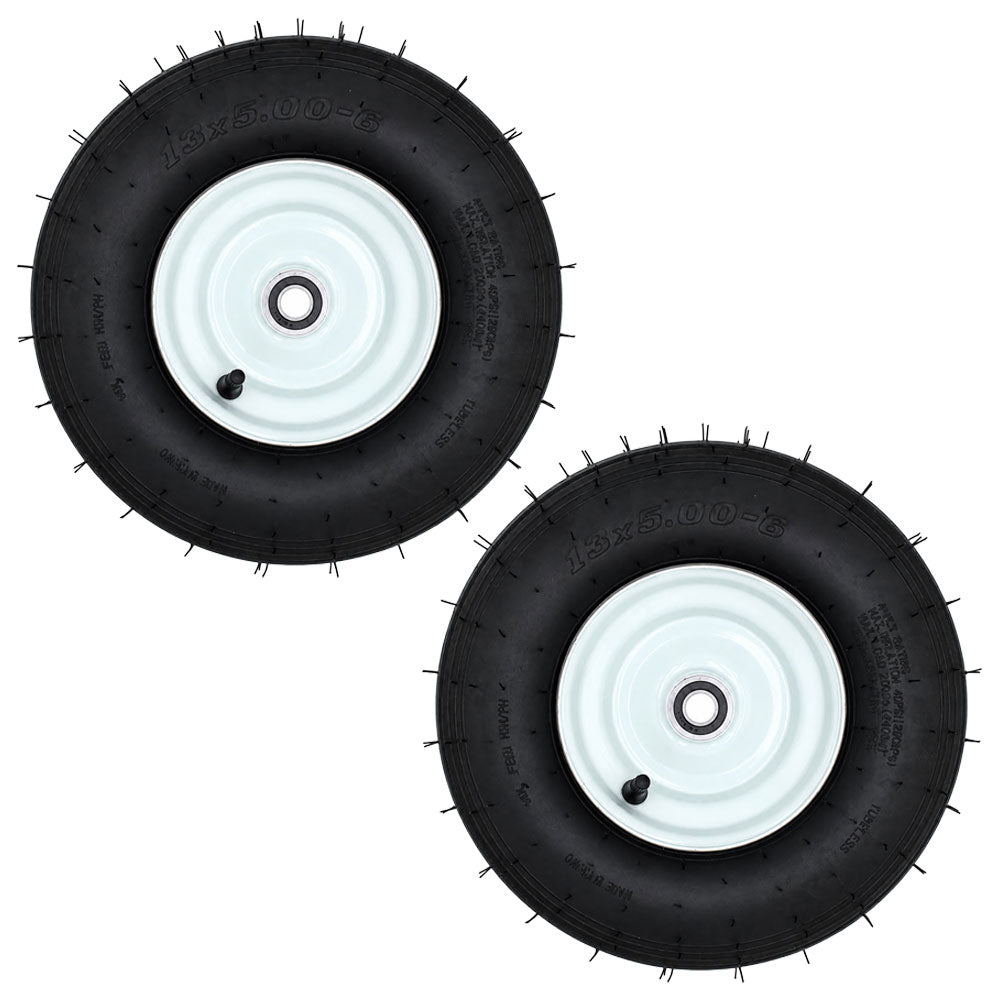 Qty 2: 13 x 5 x 6 Tubeless Tan Wheel Fits Universal Products Replaces 8573