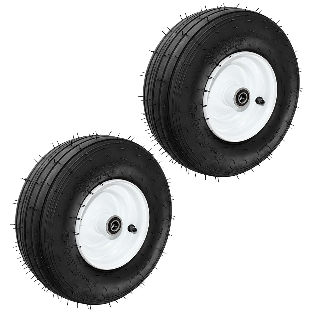 Qty 2: 13 x 5 x 6 Tubeless Tan Wheel Fits Universal Products Replaces 8573