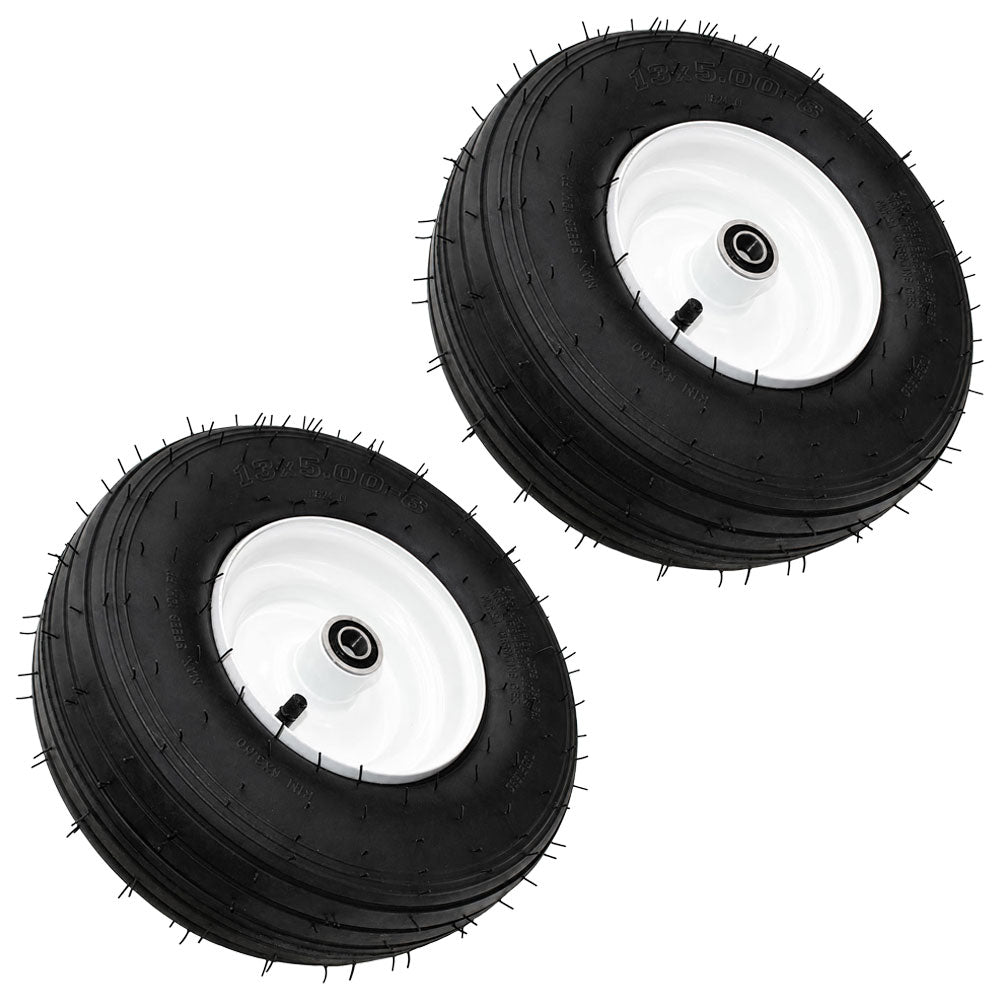 Qty 2: 13 x 5 x 6 Tubeless Tan Wheel Fits Universal Products Replaces 8573