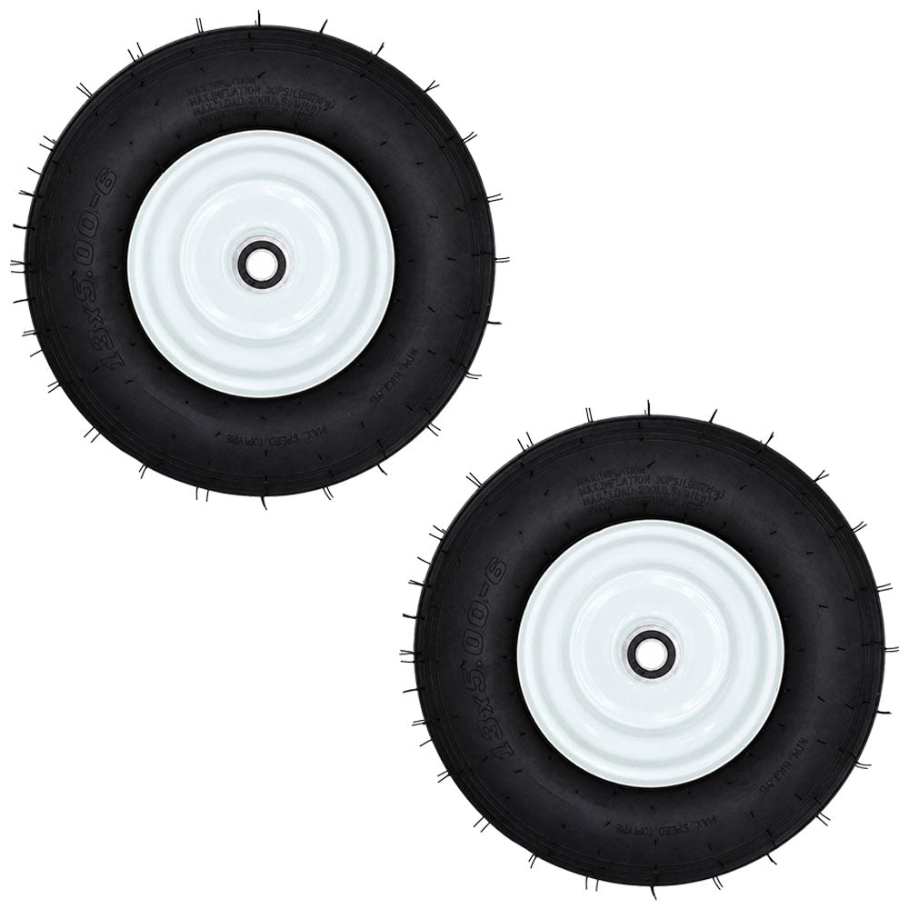 Qty 2: 13 x 5 x 6 Tubeless Tan Wheel Fits Universal Products Replaces 8573