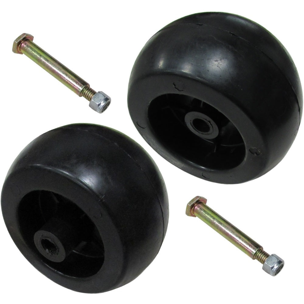 2 Heavy Duty Riding Lawn Mower Deck Wheels & Bolts Fits Craftsman 133957 193406