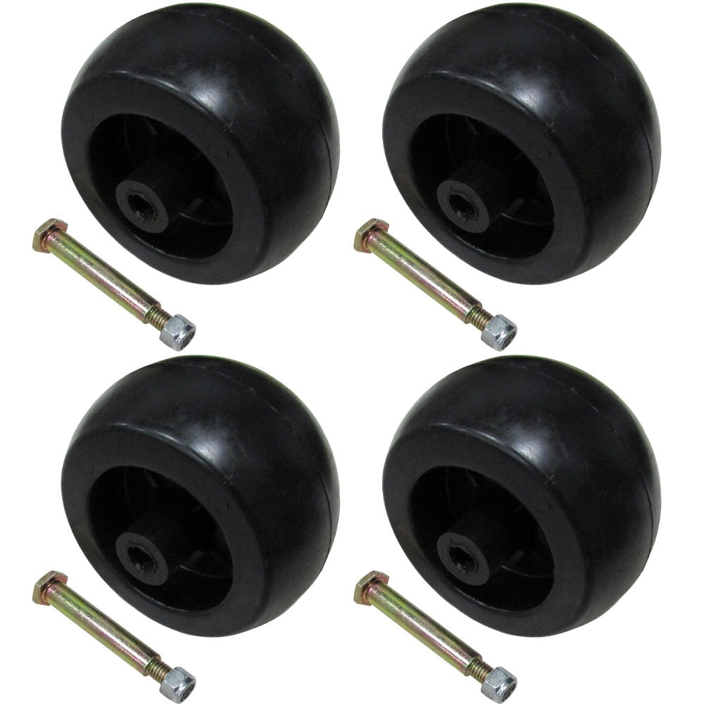 4 New DECK WHEELS  ROLLERS Fits John Deere Lawn Mower Tractor 38" 48" Deck