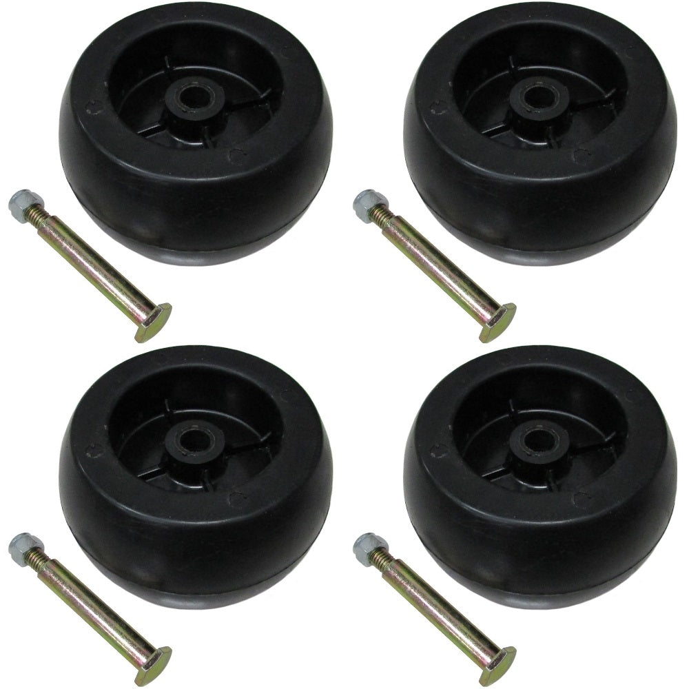 (4) Deck Wheels with Bolts Fits Craftsman 193406 133957 DYT4000 Riding Mower