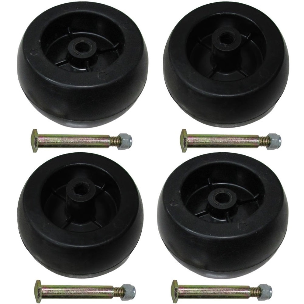 Pack of 4 Deck Wheels & Bolts Fits Craftsman Riding Mower 174873 193406 133957