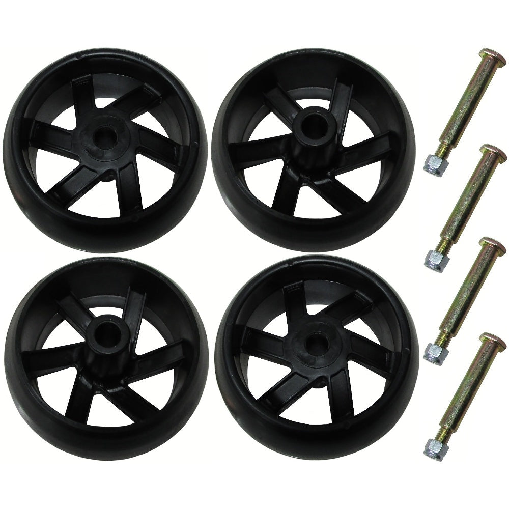 4/Four Deck Wheels W/Bolt & Nut Fits Husqvarna Replaces 174873 / 532174873
