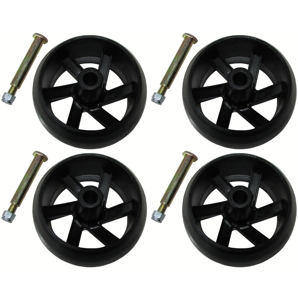 4 Pack Mower Deck Wheels with Bolts 174873 133957 193406 532174873