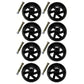 Qty 8: Spoked Deck Wheel Kit Fits Universal Products Replaces 092265