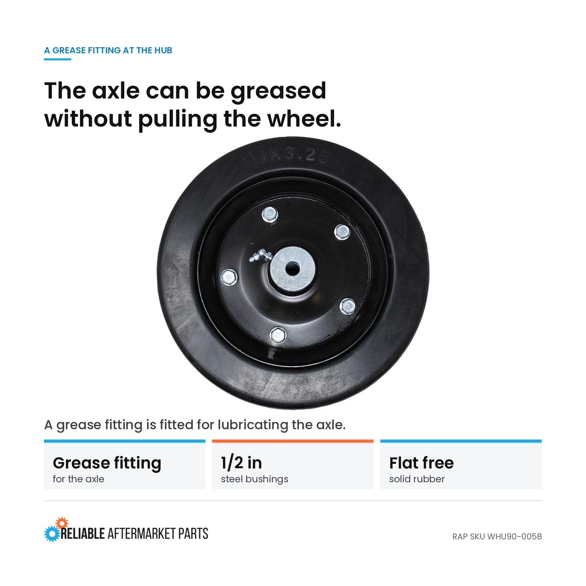 Finish Mower Wheel Fits Universal Replaces 310-017S