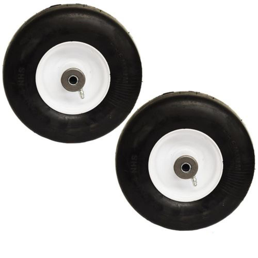(2) Fits Exmark 103-1224 103-2171 Flat Free Solid Tire Front Caster Wheel 9x3.50