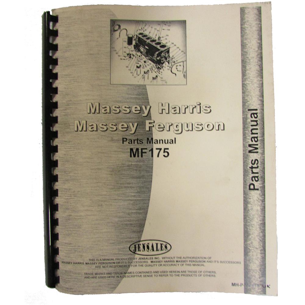 Parts Manual Fits Massey Ferguson Replaces MH-P-MF175 178