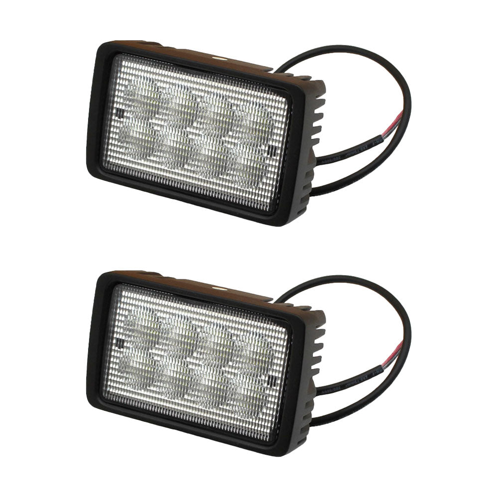 Qty 2: Rectangle LED Flood Work Lamp Fits Komatsu Replaces 20Y-06-K2760