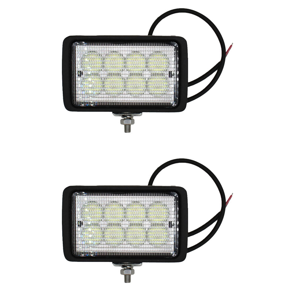 2 Rectangle LED Flood Work Lamps 92269C1 Fits Ford/New Holland 8670 8670A 8770