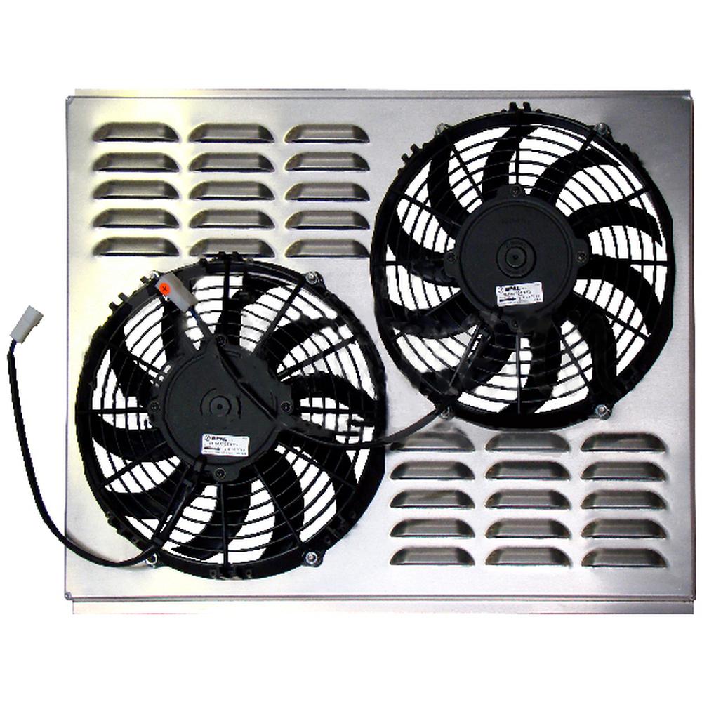 Z40007 Dual 10" Electric Fan & Shroud - 17 1/4 x 22 1/8 x 2 5/8