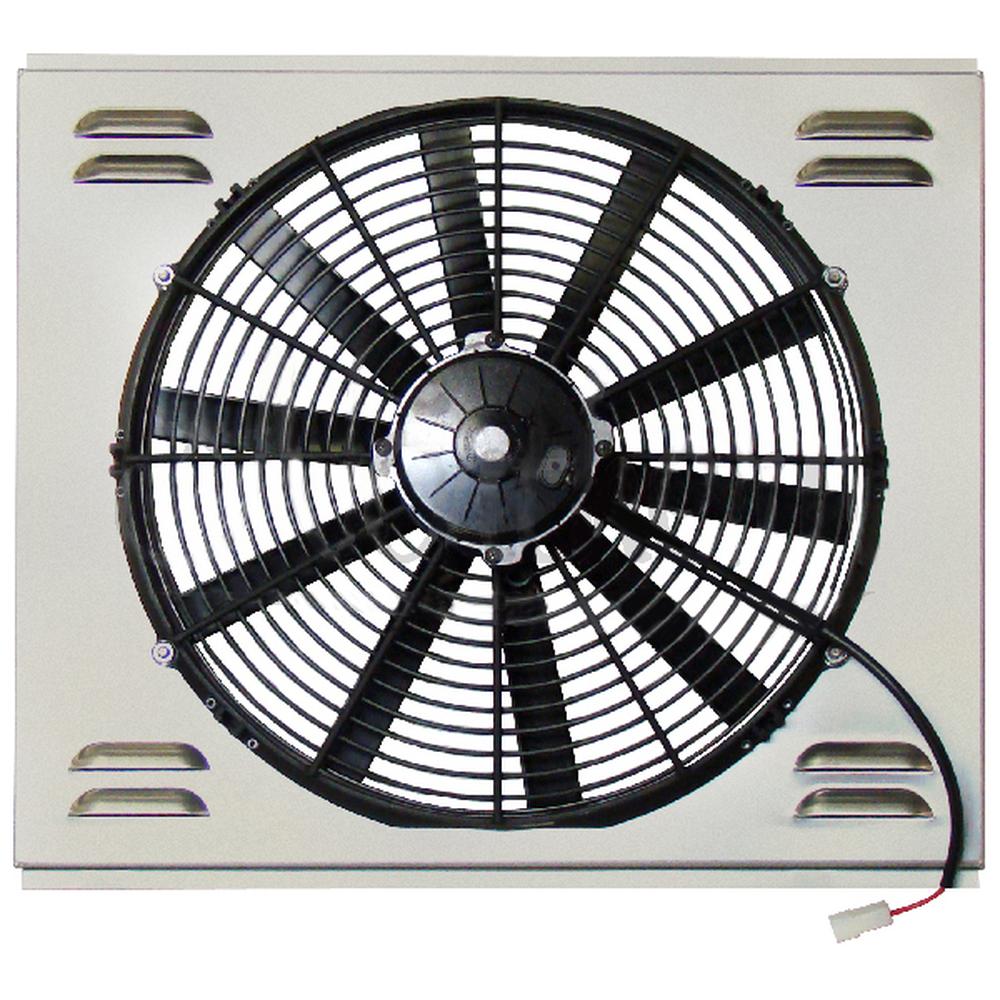 Z40084 Single High CFM 16" Electric Fan & Shroud - 17 3/8 x 20 1/2 x 4 1/4
