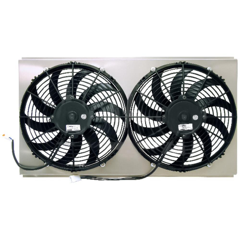 Z40100 Dual 12" Electric Fan & Shroud - 14-7/8 x 25-7/8 x 3-5/8