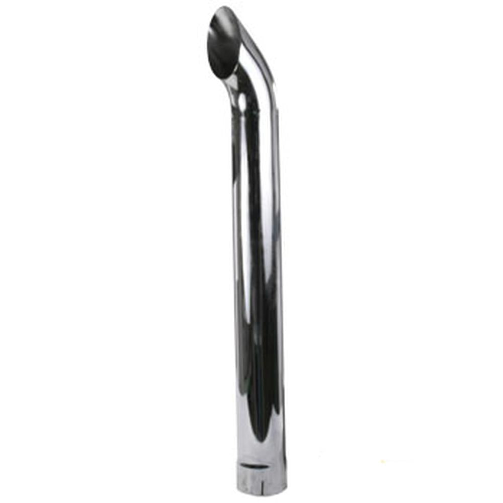 48" Chrome Exhaust Stack Curved 3-1/2" ID Fits John Deere